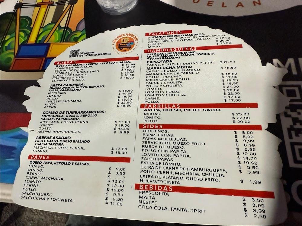 Con Sabor Maracucho Menu image 2